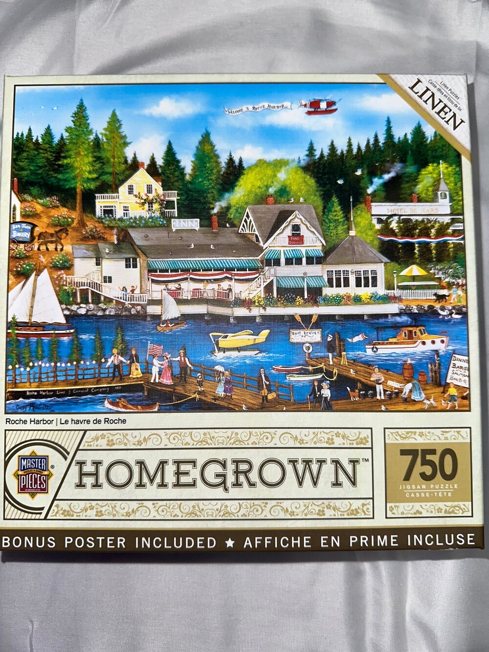 MasterPieces Homegrown Roche Harbor 750 Piece Linen Jigsaw Puzzle